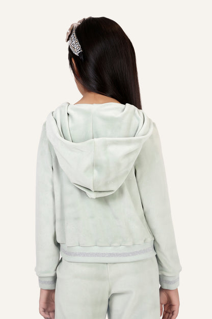 Girls Mint Zipper Hoody