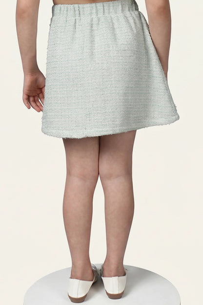 Girls Green Knitted Skirt