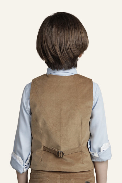 Boys Camel Waist Coat
