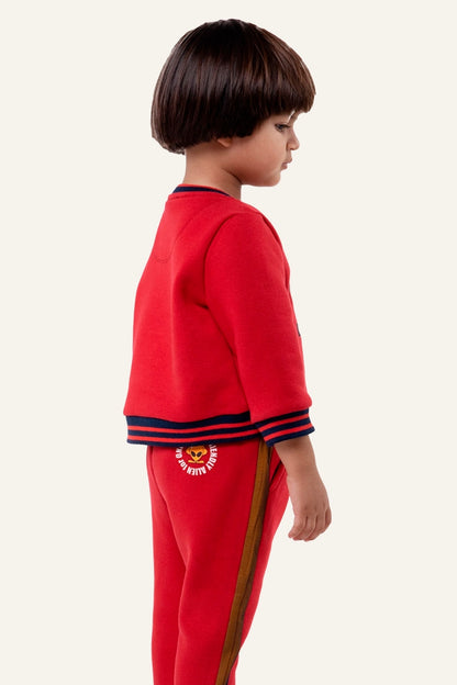 शिशु लड़कों के लिए नया जन्मा लाल एलियन ट्रैक सूट