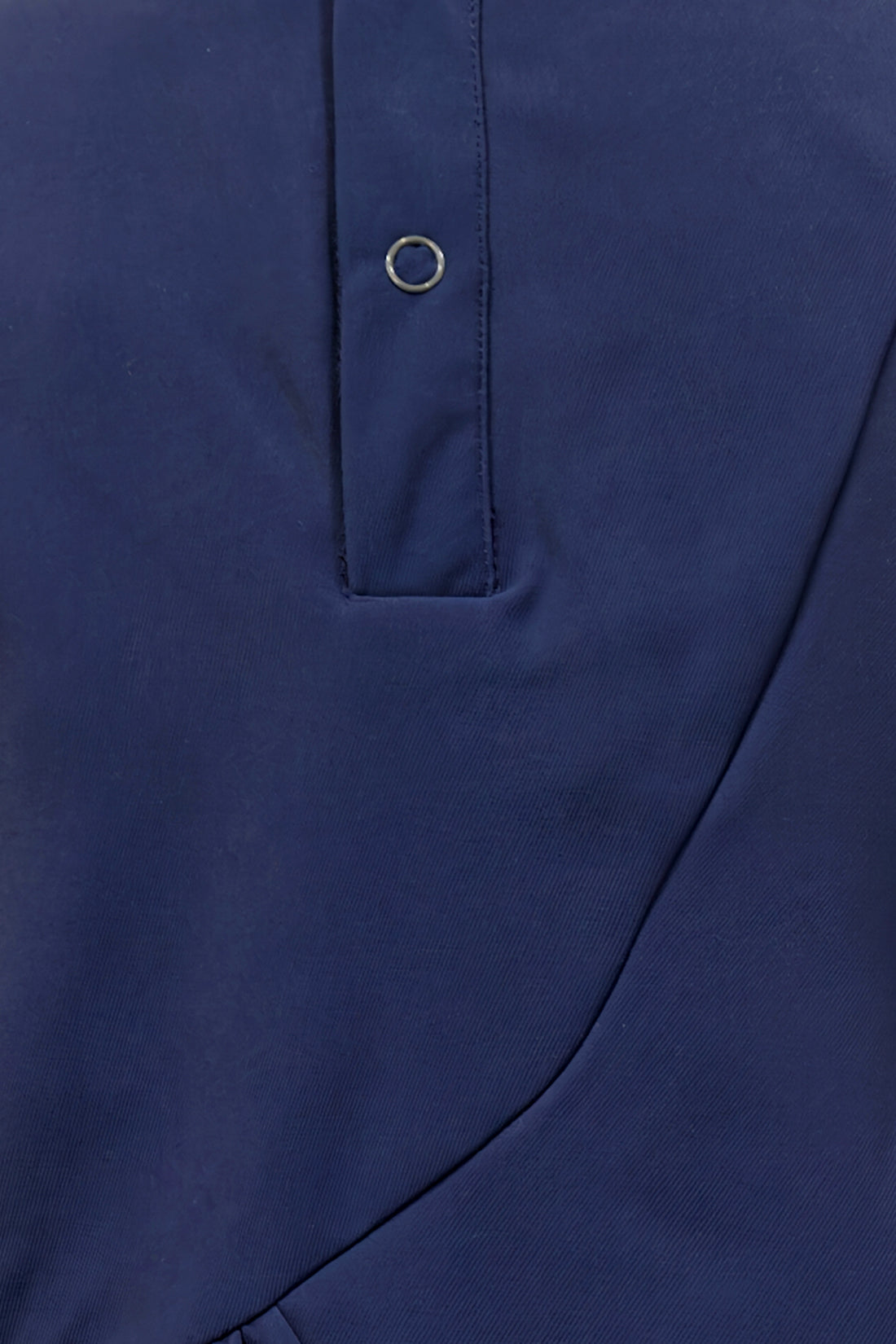 Girls Navy Blue Embellished Twill Top