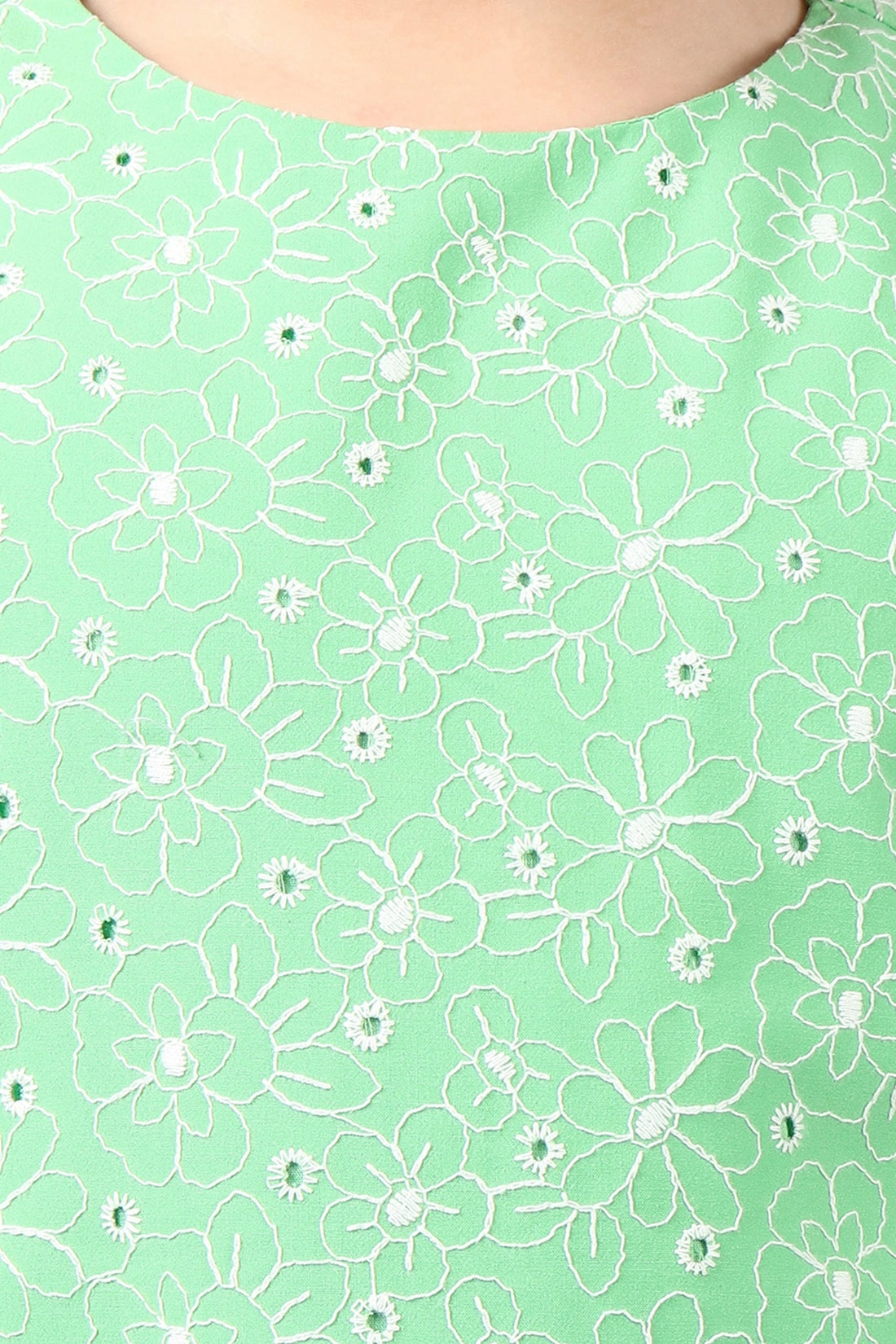 Girls Green Frills Dress