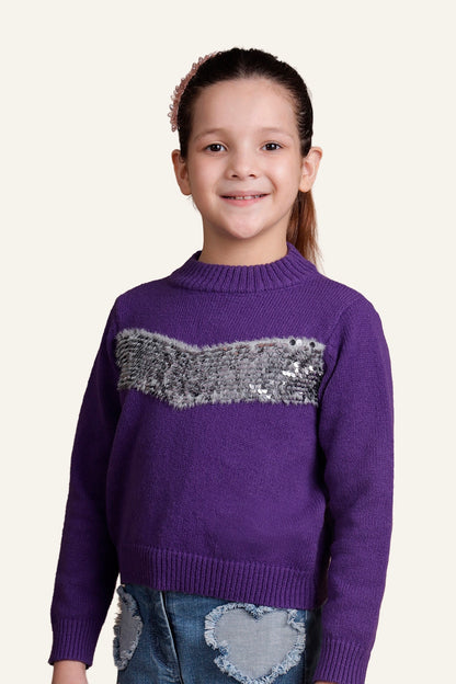 Girls Purple Sweater