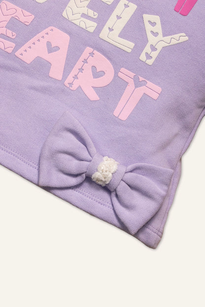 Baby Girls Lilac Sweat Shirt With Track Pant