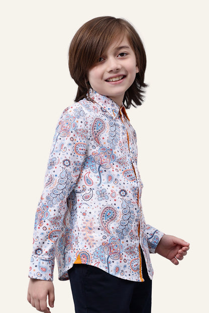 Boys Paisley Printed Shirt