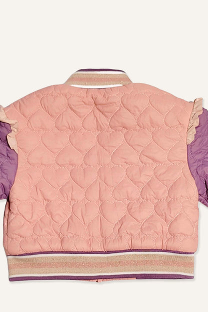 Girls Peach Heart Shape Jacket