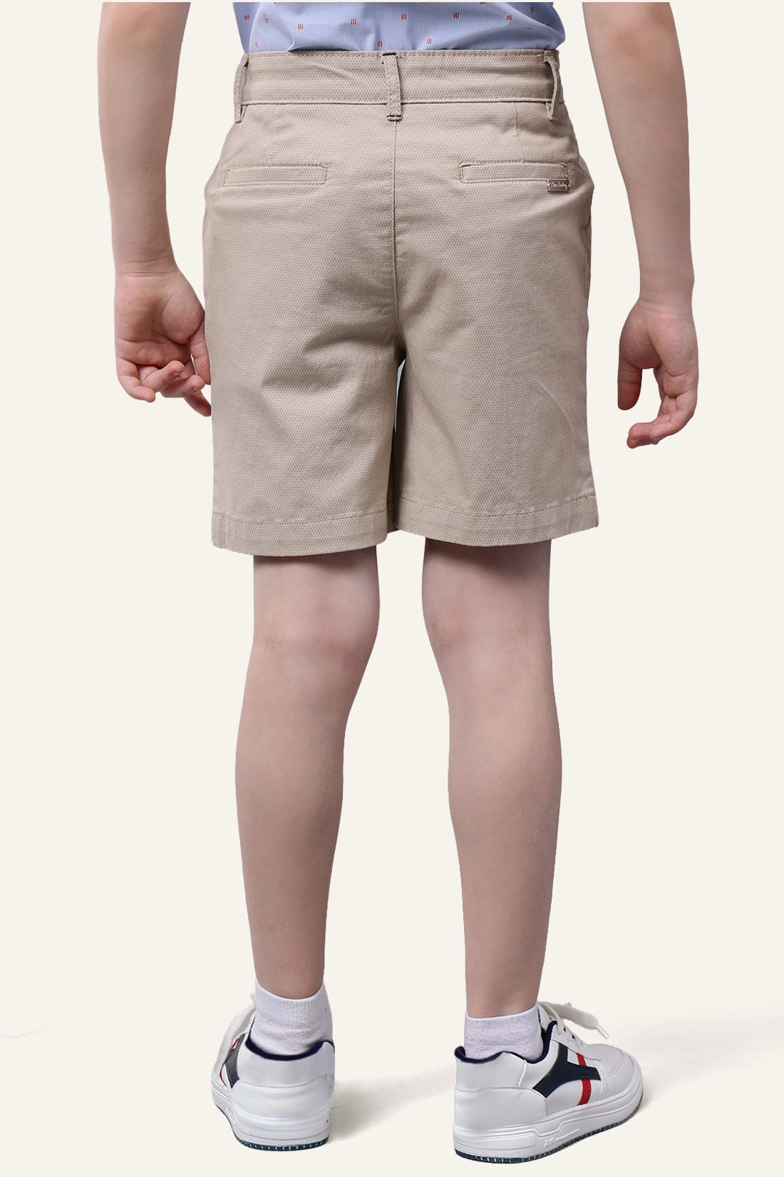 Boys Beige Cotton Shorts