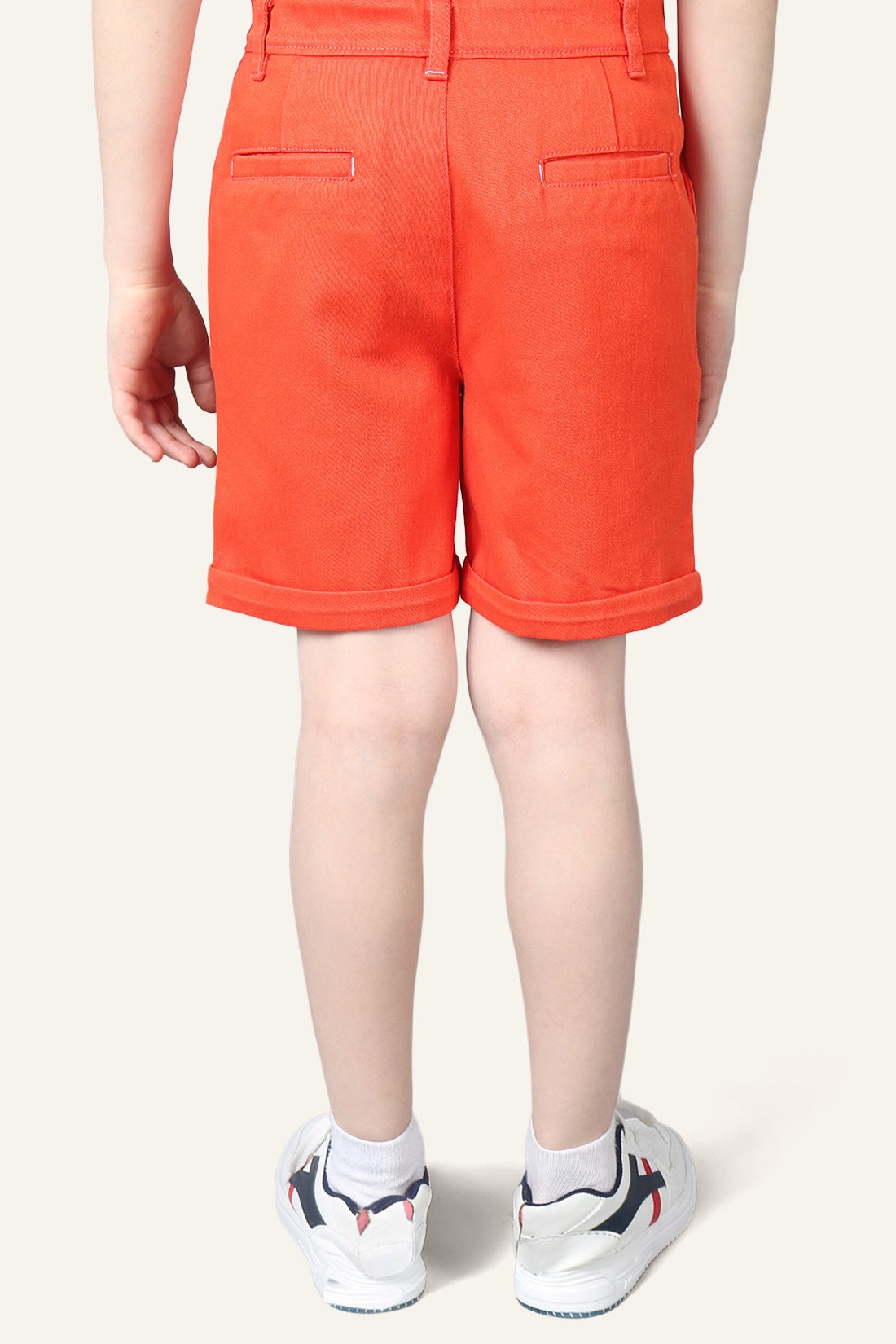 Boys Red Cotton Shorts