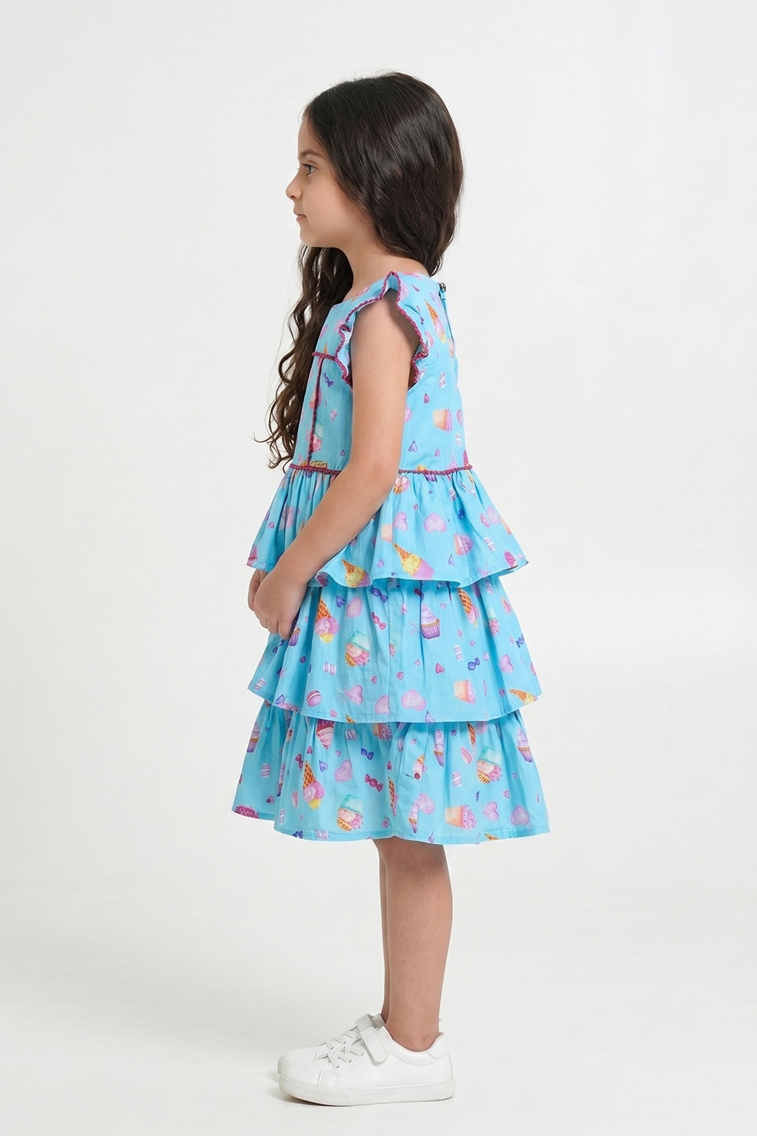 Girls Multi Animal Print Party Dress
