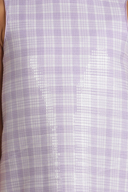 Girls Lavender Sequinned Dress