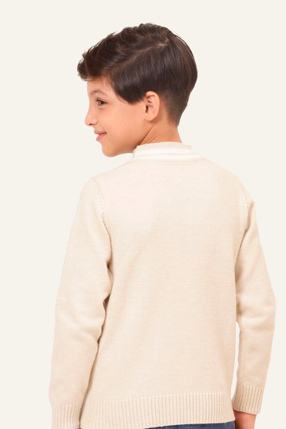 Boys Creme Sweater