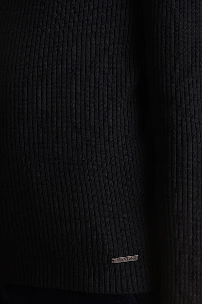 Boys Black Turtleneck Jumper