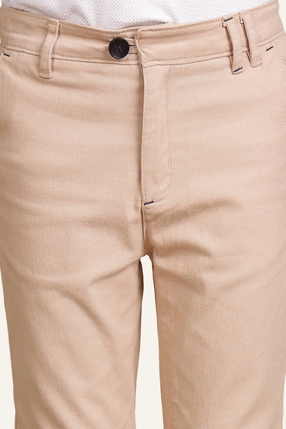 Boys Beige Slim fit Trouser