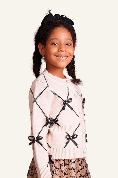Girls Nude Solid Sweater