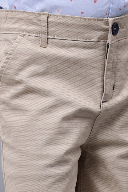 Boys Beige Cotton Shorts