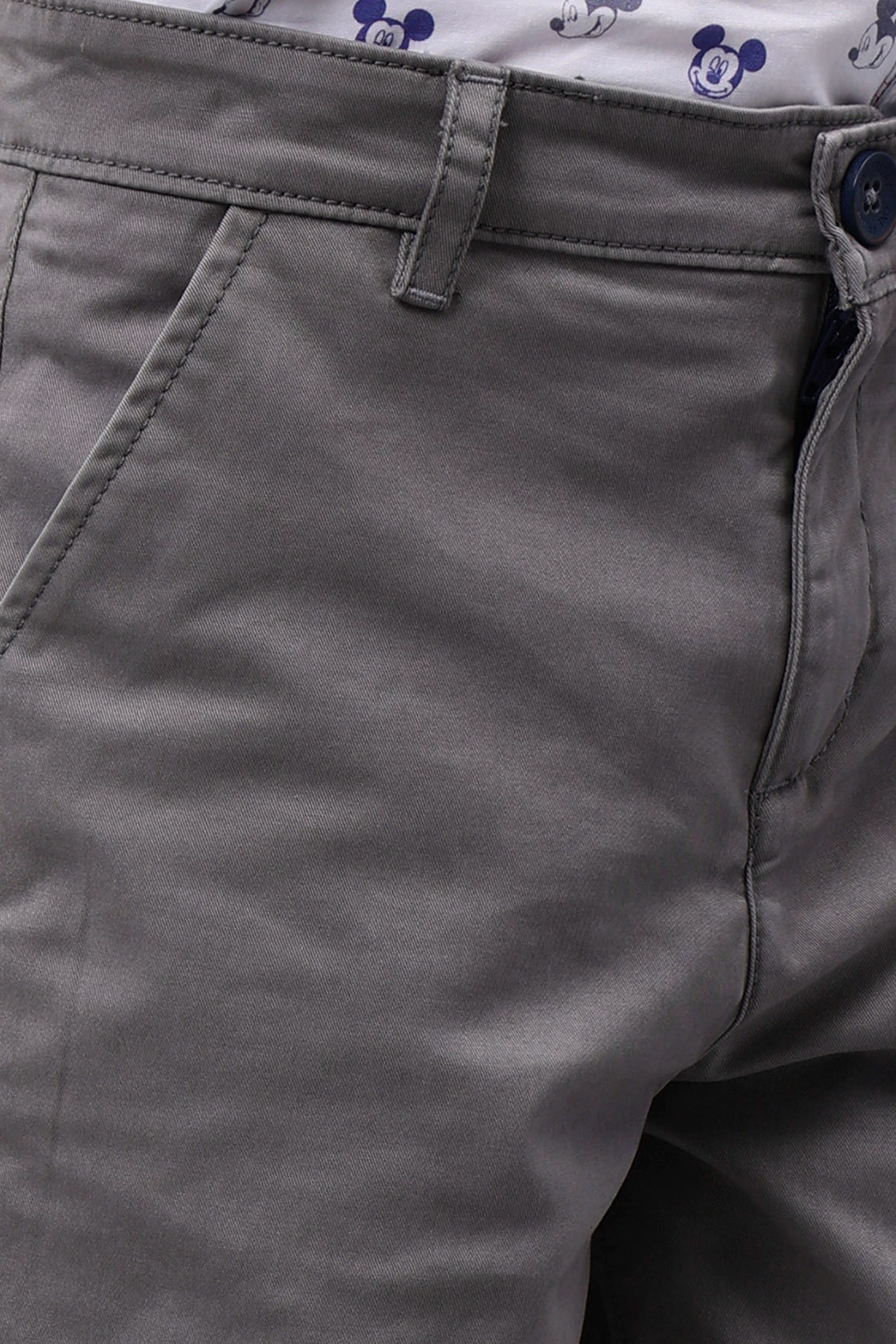 Boys Grey Cotton Shorts