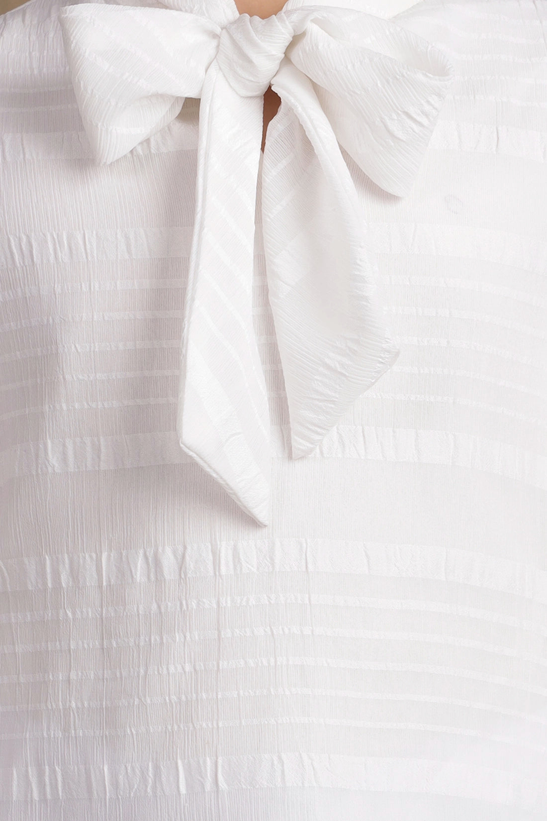 Girls Off White Seersucker Top