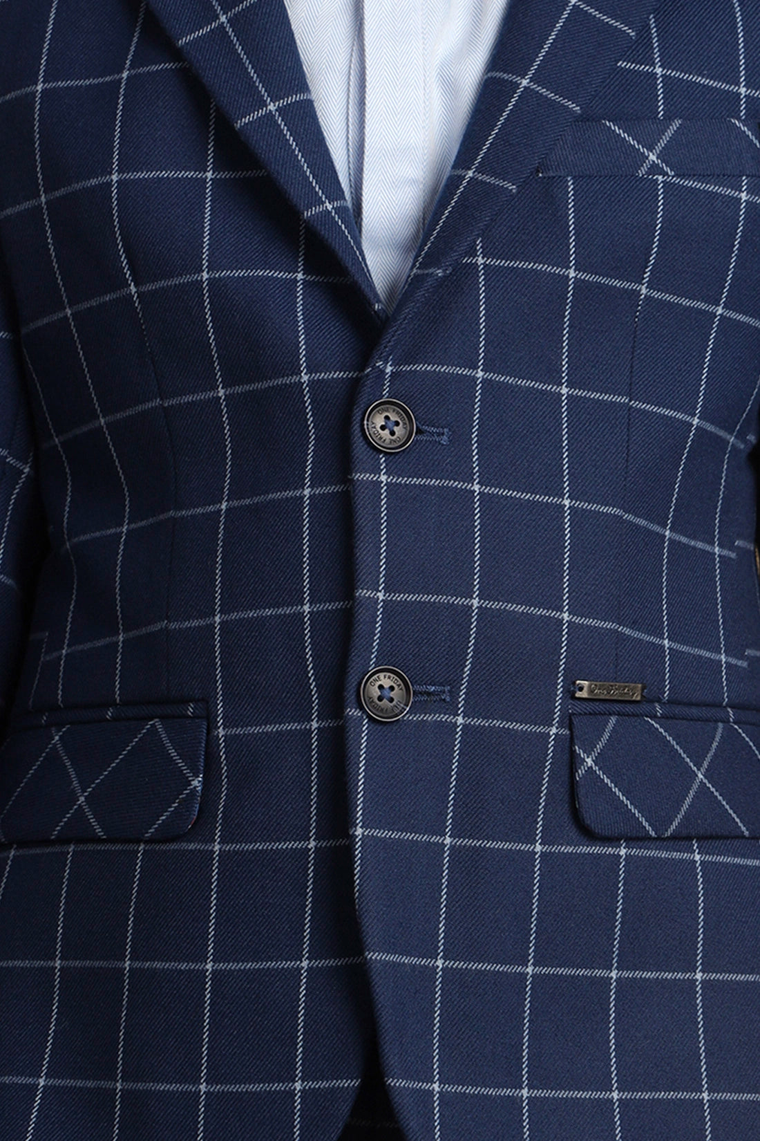 Boys Blue Checks Blazer
