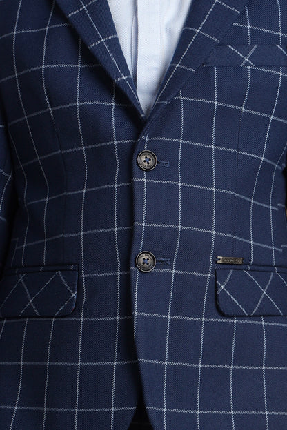 Boys Blue Checks Blazer