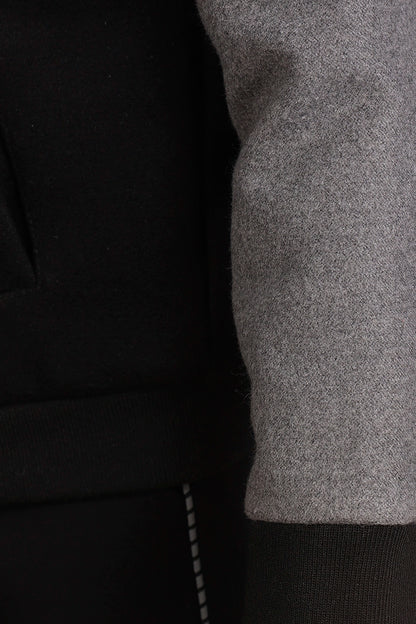 Boys Black & Grey Dual Colour Jacket