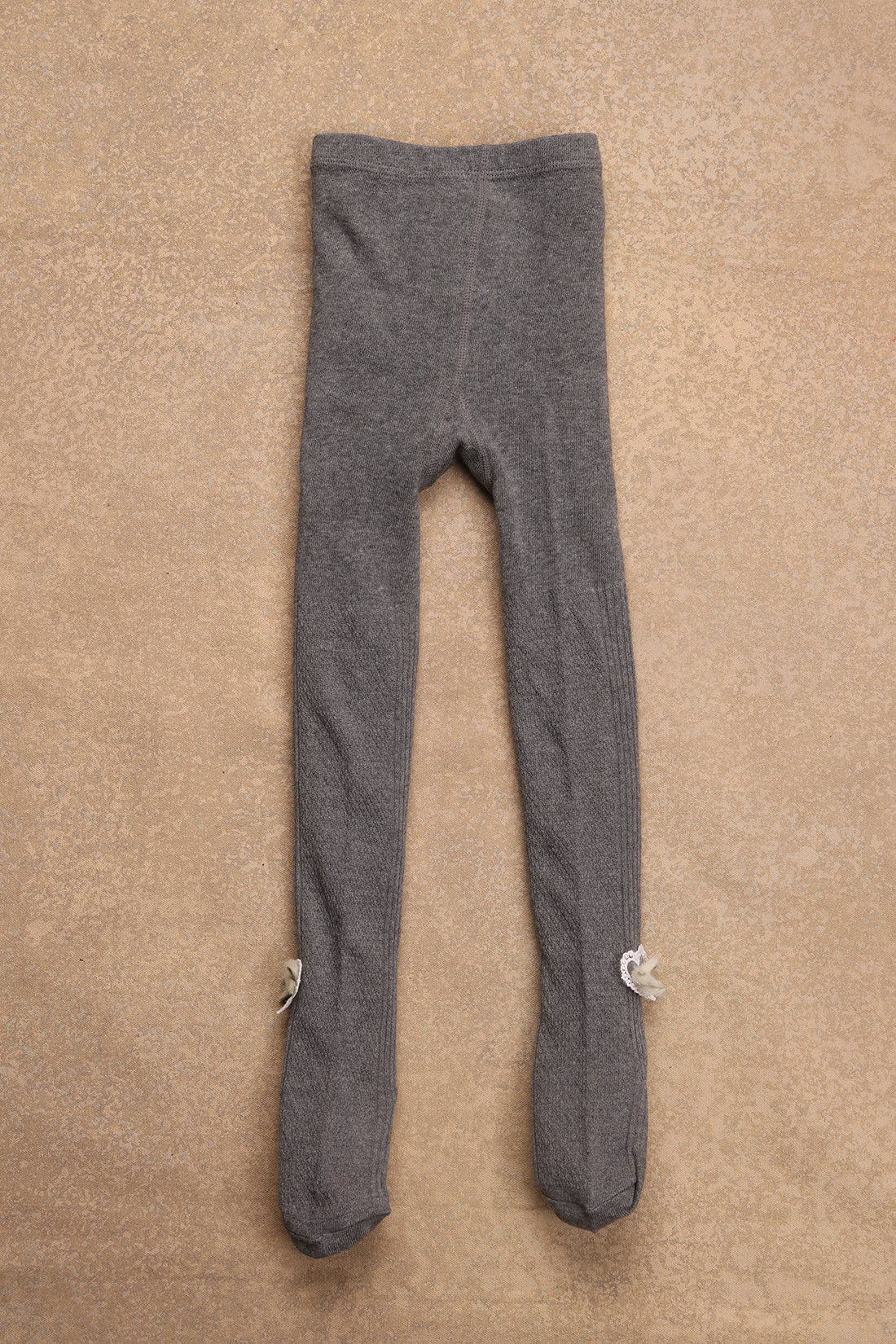 Grey Knit Abstract Pantyhose