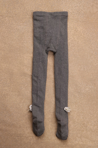 Grey Knit Abstract Pantyhose