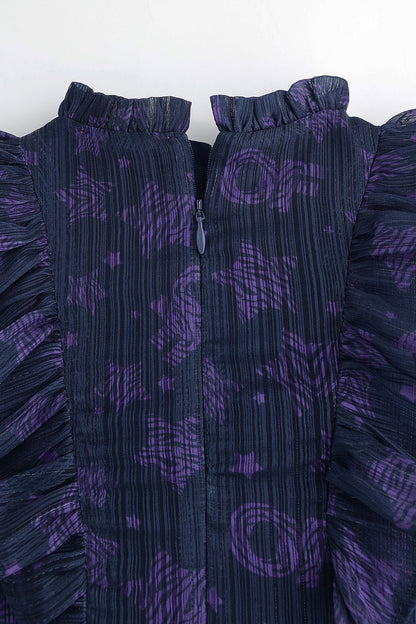 Girls Multicolour Star Print Full Sleeve Dress | One Friday