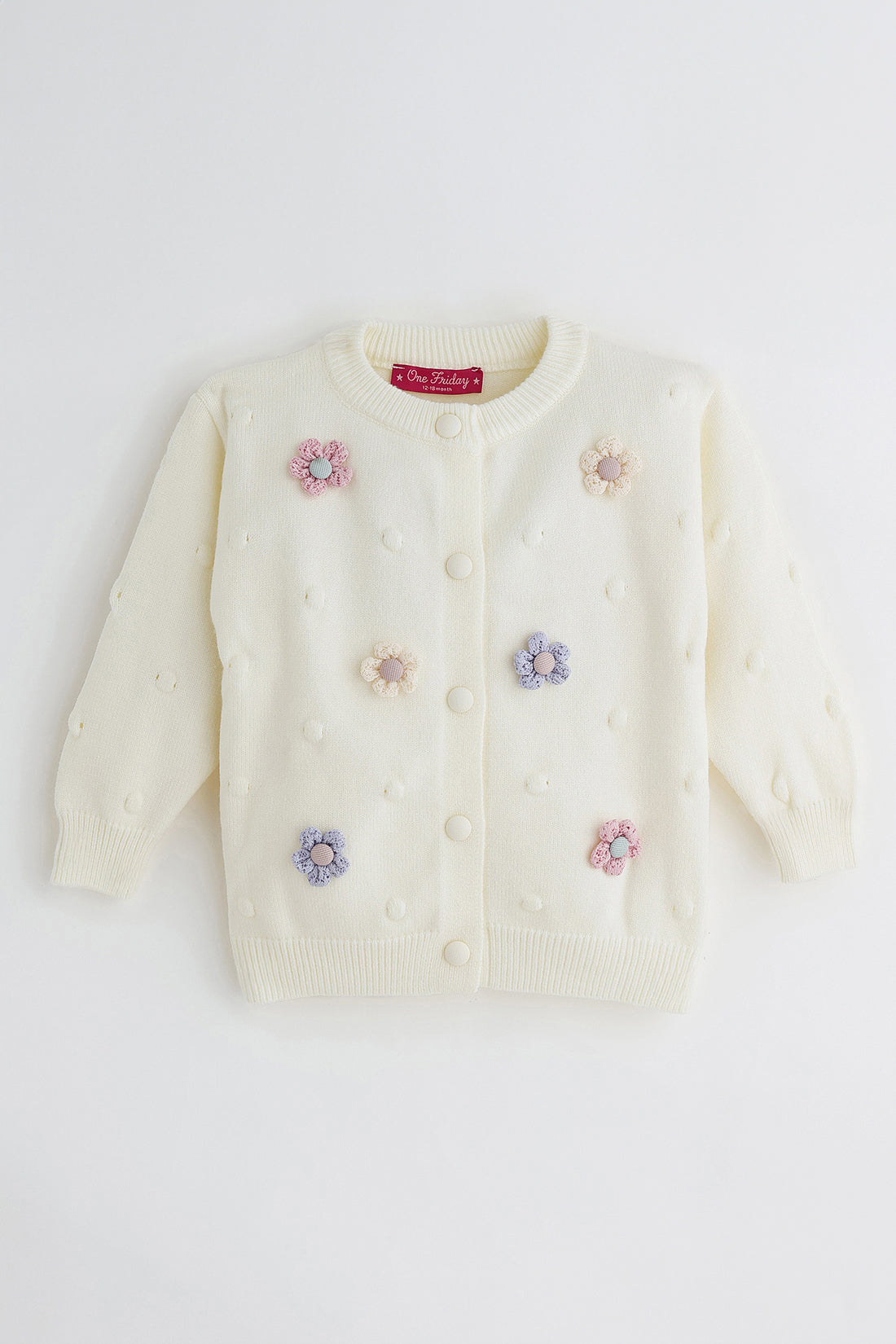 Baby Girls Off-White Knit Cardigan