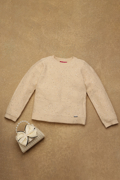 Girls Off White Sweater