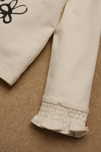 Girls Off White Top – Soft Cotton Fabric