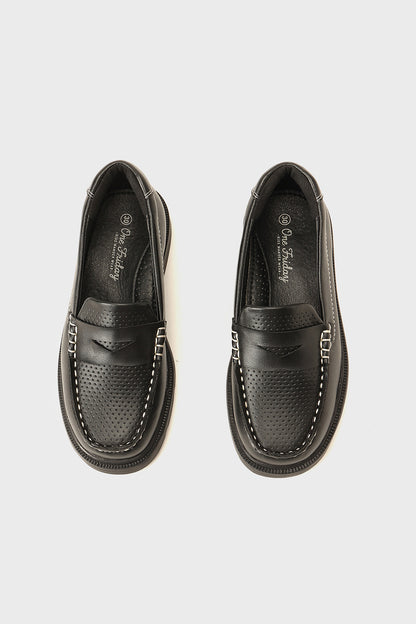 Boys Black Leather Formal Shoe