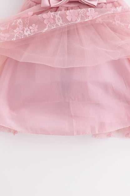 Girls Solid Cap Sleeve Zip Party Dress | One Friday