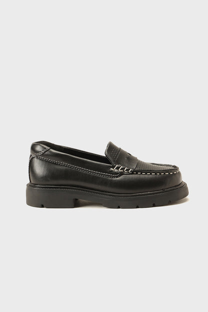 Boys Black Leather Formal Shoe