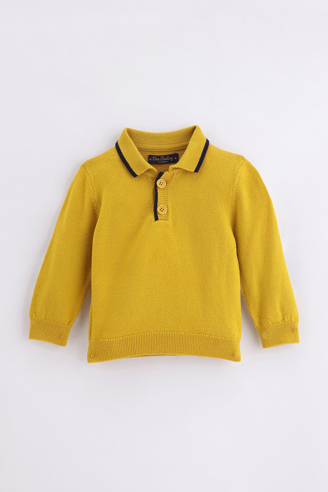 Baby Boys Mustard Knit Sweater