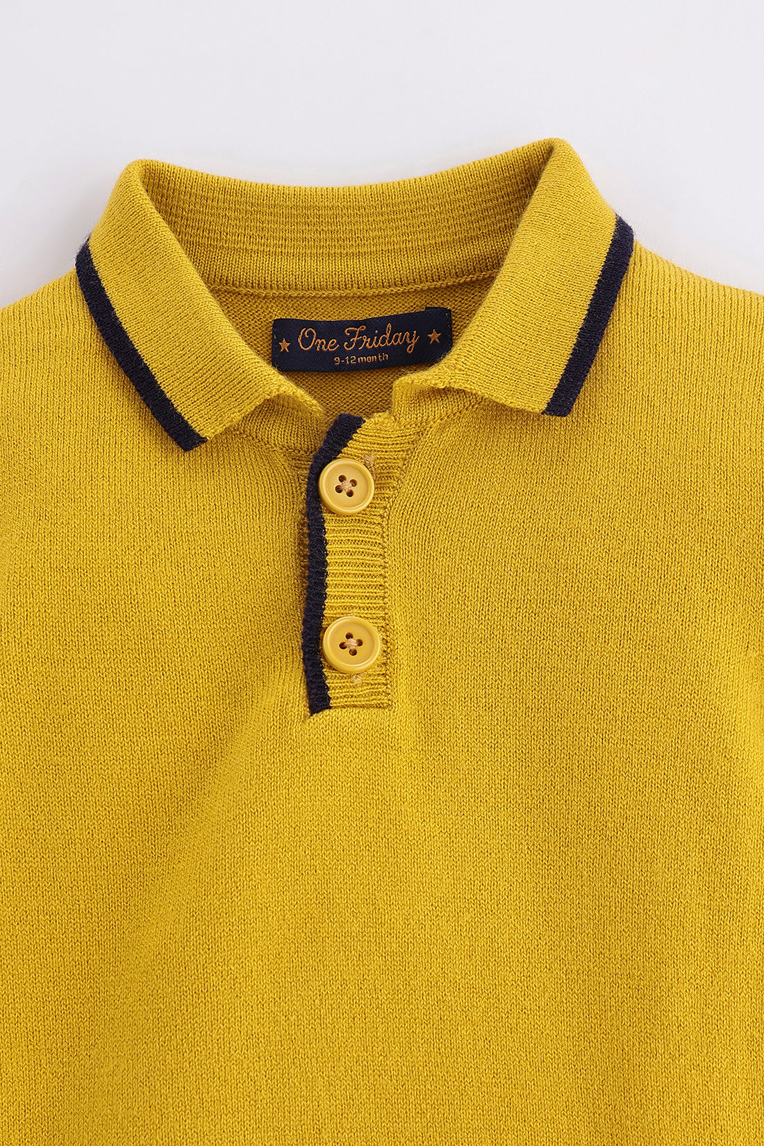 Baby Boys Mustard Knit Sweater