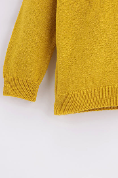 Baby Boys Mustard Knit Sweater