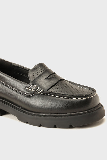 Boys Black Leather Formal Shoe