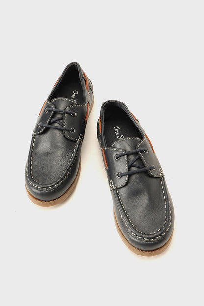 Boys Blue Leather Partywear Shoes Style | One Friday