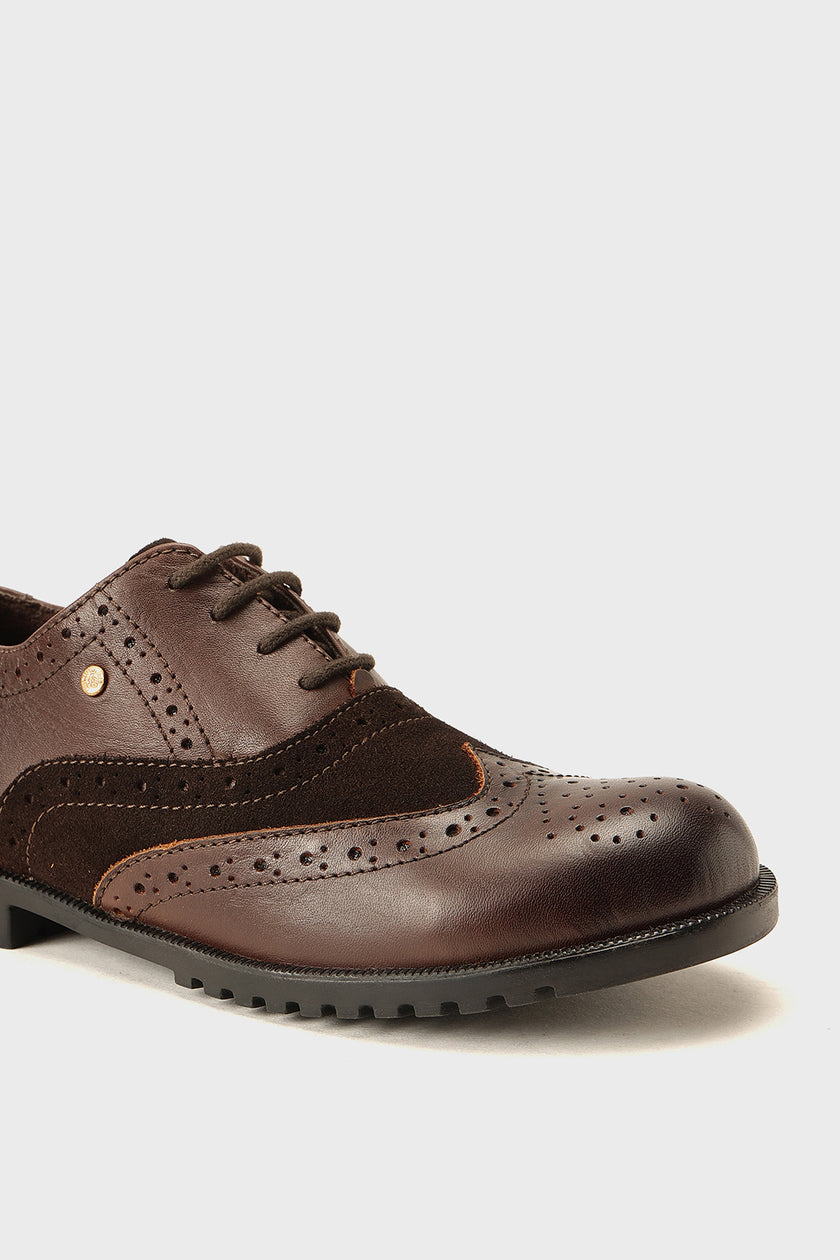 Boys Brown Leather Formal Shoes Classic Comfort | One Friday