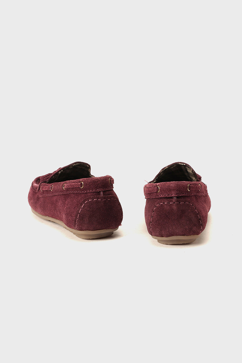 Boys Maroon Leather Partywear Shoes Stylish Fit | One Friday