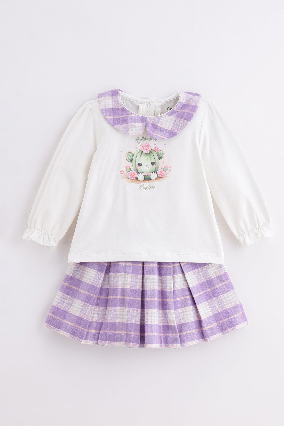 Baby Girls Multi Check Top & Skirt Set