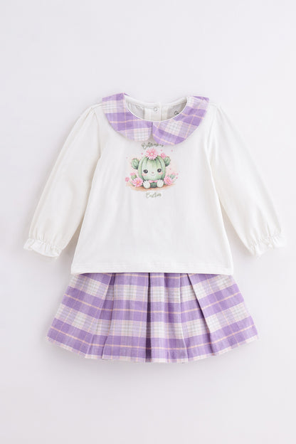 Baby Girls Multi color Top & Skirt Set