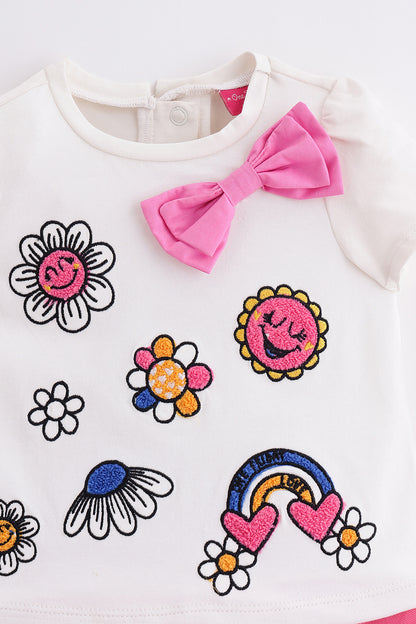 Baby Girls Multi Cotton Top & Skirt Set