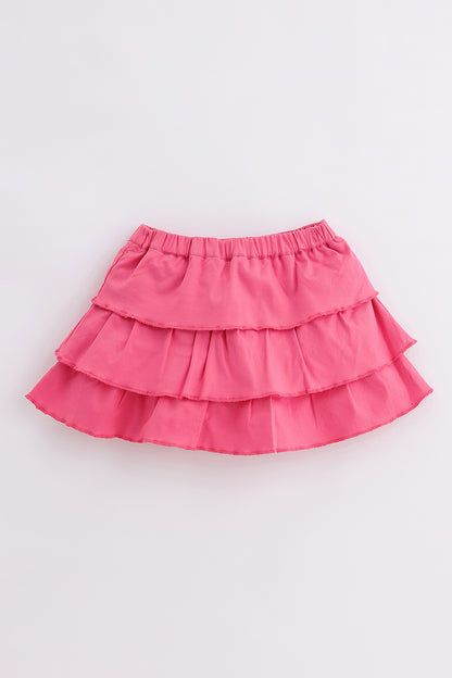 Baby Girls Multi Cotton Top & Skirt Set
