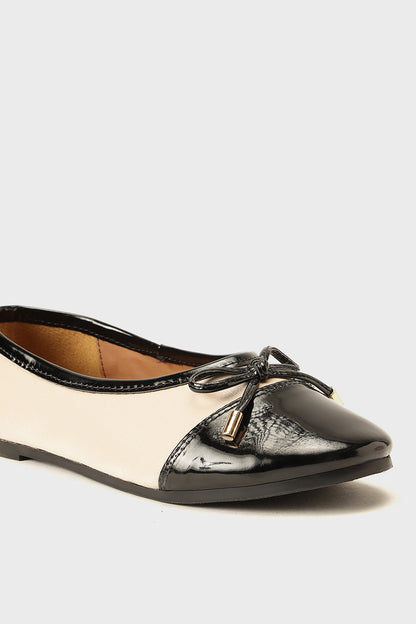 Girls Off White PU Leather Partywear Shoes Classic Look | One Friday