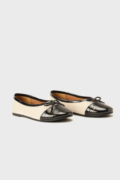 Girls Off White PU Leather Partywear Shoes Classic Look | One Friday