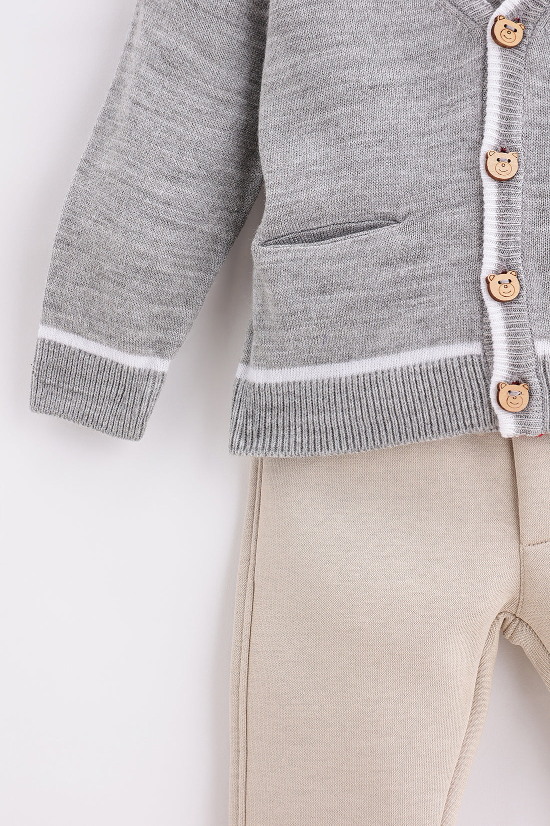 Baby Boys Grey Knit Cardigan