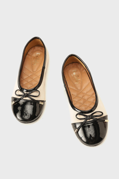 Girls Off White PU Leather Partywear Shoes Classic Look | One Friday