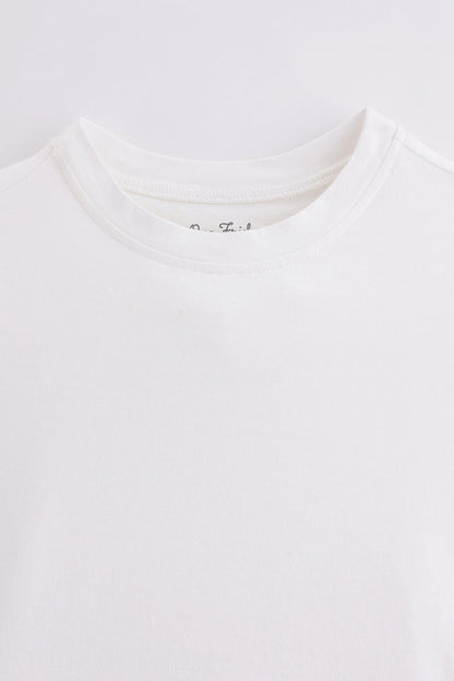 Boys Floral Print Cotton Dangri with Tee