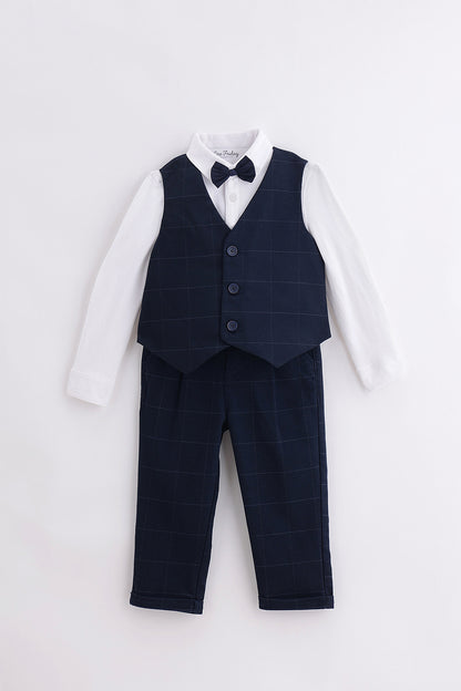 Boys Navy Blue 3-Piece Formal Set